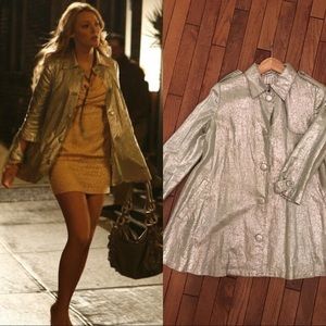 Gryphon Mini Tent silver trench jacket